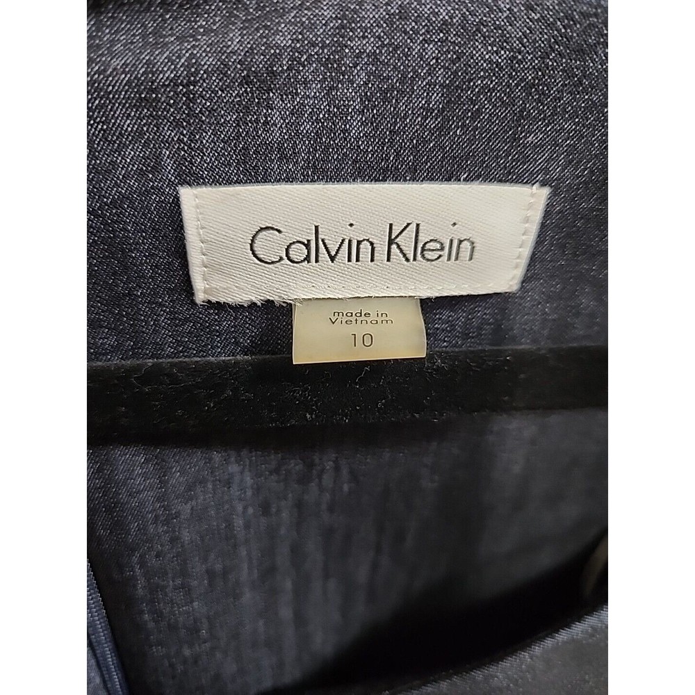 NEW Calvin Klein Sideburst Sheath Dress Blue Womens 10 "Free Shipping" - Picture 3 of 13